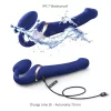 Strap-on-me S - felcsatolható, léghullámos vibrátor - (kék)