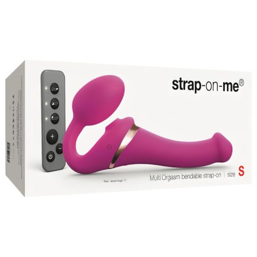 Strap-on-me S - felcsatolható léghullámos vibrátor (pink)
