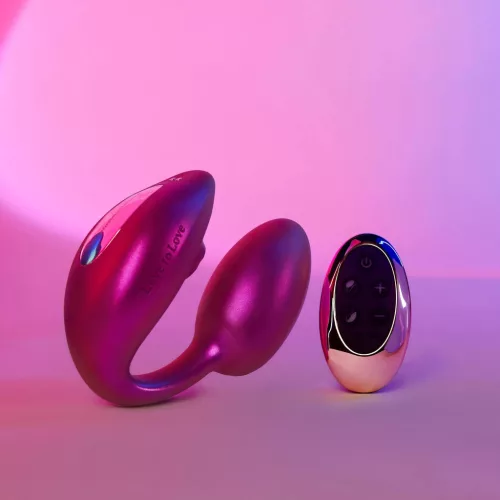 Wonderlover - csiklóizgató G-pont vibrátor (metál pink)