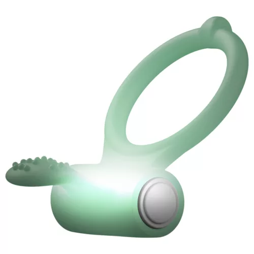 Dorcel - foszforeszkáló vibrációs péniszgyűrű (fehér)