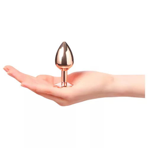 Dorcel Diamond Plug S - alumínium anál plug - kicsi (rózsaarany)