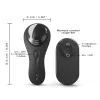Dorcel Discreet Vibe + - akkus, rádiós csikló vibrátor (fekete)
