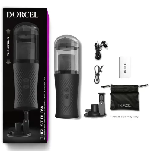 Dorcel Thrust Blow - akkus, lökő maszturbátor (fekete)