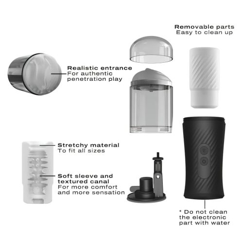 Dorcel Thrust Blow - akkus, lökő maszturbátor (fekete)