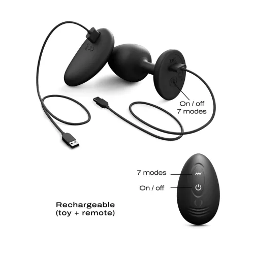 Dorcel - golyós, távirányítós anál vibrátor M - (fekete)