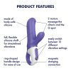 Satisfyer Magic Bunny - vízálló csiklókaros vibrátor (kék)