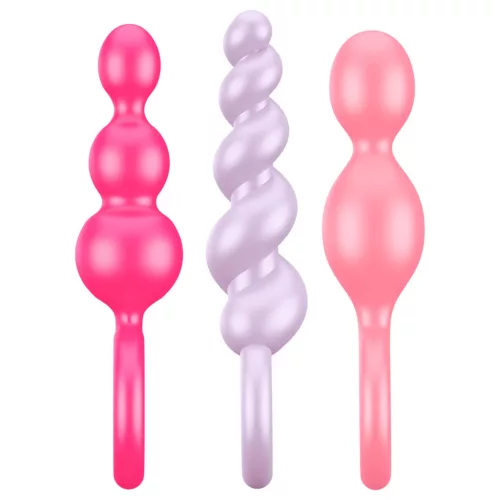 Satisfyer Booty Call - anál plug szett - színes (3 részes)