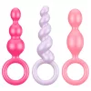 Satisfyer Booty Call - anál plug szett - színes (3 részes)
