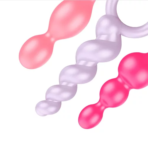 Satisfyer Booty Call - anál plug szett - színes (3 részes)