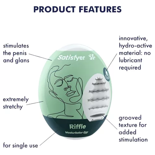 Satisfyer Egg Riffle - tojás maszturbátor szett (3 db)