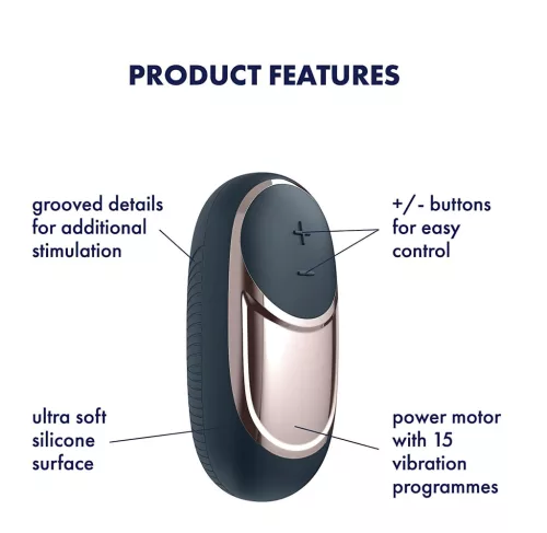 Satisfyer Dark Desire - akkus csikló vibrátor (fekete)