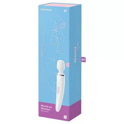 Satisfyer Wand-er Woman - vízálló masszírozó vibrátor (fehér)
