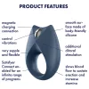 Satisfyer Royal One – App-vezérelt vibrációs péniszgyűrű, férfiaknak (kék)