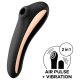 Satisfyer Dual Kiss - akkus hüvelyi és csikló vibrátor (fekete)