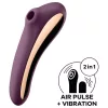 Satisfyer Dual Kiss - 2in1, hüvelyi és csikló vibrátor (lila)
