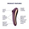 Satisfyer Dual Kiss - 2in1, hüvelyi és csikló vibrátor (lila)