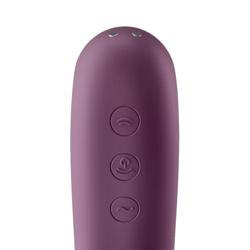 Satisfyer Dual Kiss - 2in1, hüvelyi és csikló vibrátor (lila)