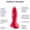 Satisfyer Rotator Plug 1 - gyöngyös anál vibrátor (piros)