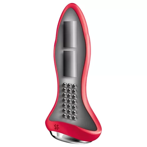 Satisfyer Rotator Plug 1 - gyöngyös anál vibrátor (piros)