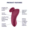 Satisfyer Sexy Secret - okos vízálló bugyi vibrátor (piros)
