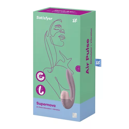 Satisfyer Supernova - akkus, léghullámos 2in1 vibrátor (pink)