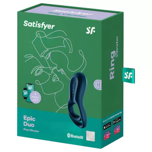 Satisfyer Epic Duo - okos vibrációs péniszgyűrű (fekete)