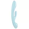Satisfyer Triple Oh - akkus, csiklókaros vibrátor (kék)
