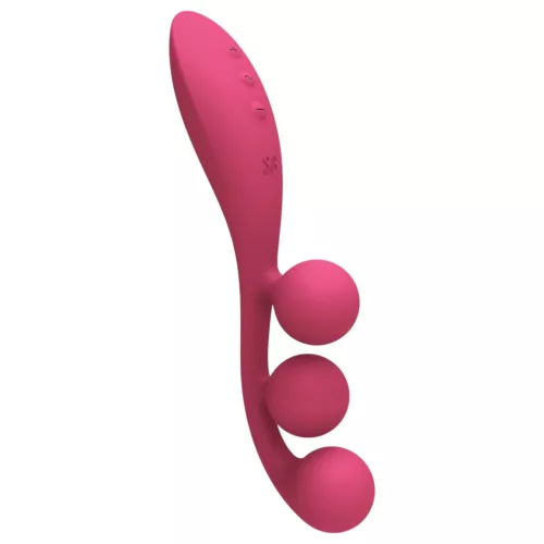 Satisfyer Tri Ball 1 - akkus, multifunkciós vibrátor (piros)