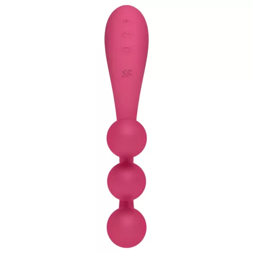 Satisfyer Tri Ball 1 - akkus, multifunkciós vibrátor (piros)