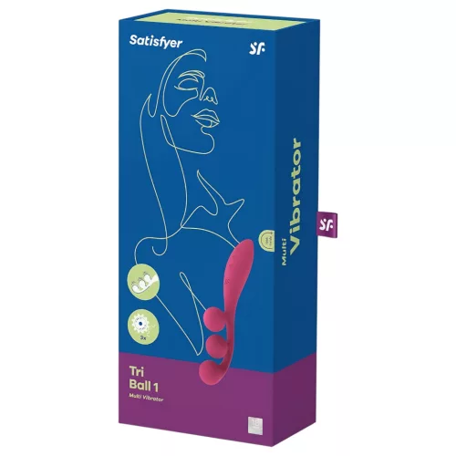 Satisfyer Tri Ball 1 - akkus, multifunkciós vibrátor (piros)