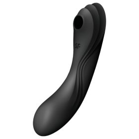  Satisfyer Curvy Trinity 4 - léghullámos 2in1 vibrátor (fekete)
