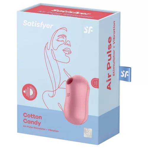 Satisfyer Cotton Candy - léghullámos csikló vibrátor (korall)