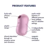 Satisfyer Cotton Candy - akkus léghullámos csikló vibrátor (lila)