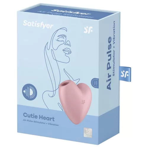 Satisfyer Cutie Heart - akkus léghullámos csikló vibrátor (pink)