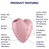 Satisfyer Cutie Heart - akkus léghullámos csikló vibrátor (pink)