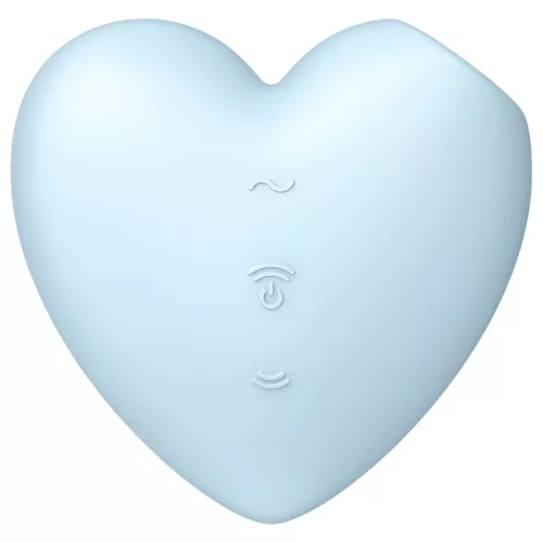 Satisfyer Cutie Heart - akkus léghullámos csikló vibrátor (kék)