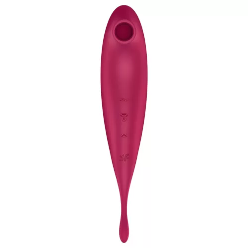 Satisfyer Twirling Pro - okos 2in1 csikló vibrátor (piros)