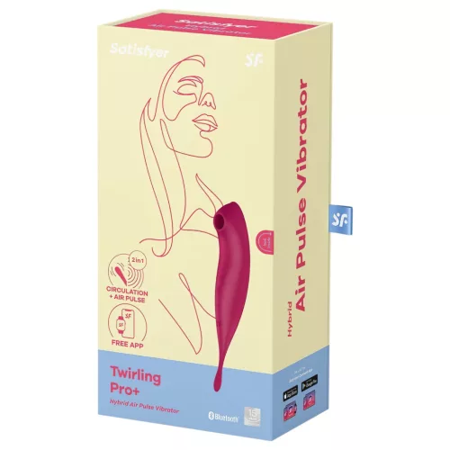 Satisfyer Twirling Pro - okos 2in1 csikló vibrátor (piros)
