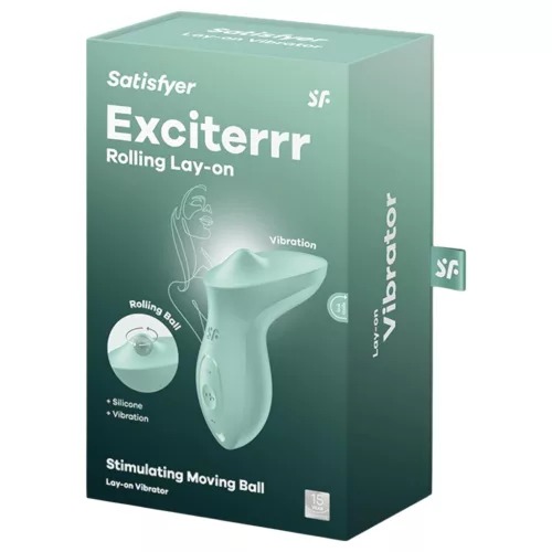 Satisfyer Exciterrr - forgó gyöngyös csikló vibrátor (zöld)