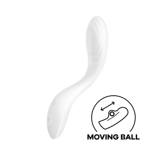 Satisfyer Rrrolling - mozgó golyós G-pont vibrátor (fehér)