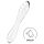 Satisfyer Dazzling Crystal 1 - kétvégű üveg dildó (átlátszó)