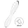 Satisfyer Dazzling Crystal 1 - kétvégű üveg dildó (átlátszó)