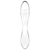 Satisfyer Dazzling Crystal 1 - kétvégű üveg dildó (átlátszó)