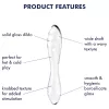 Satisfyer Dazzling Crystal 1 - kétvégű üveg dildó (átlátszó)