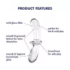 Satisfyer Double Crystal - kétvégű üveg dildó (átlátszó)