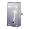 Satisfyer Sparkling Crystal - bordázott üveg dildó (átlátszó)