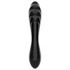 Satisfyer Dazzling Crystal 1 - kétvégű üveg dildó (fekete)