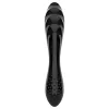 Satisfyer Dazzling Crystal 1 - kétvégű üveg dildó (fekete)