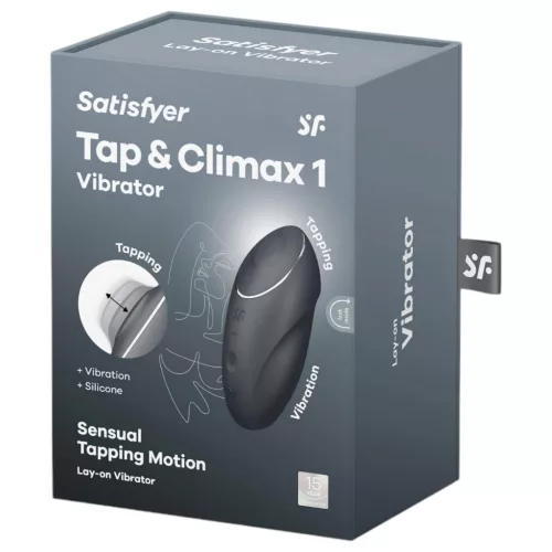 Satisfyer Tap & Climax 1 - 2in1 csikló vibrátor (fekete)