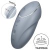 Satisfyer Tap & Climax 1 - 2in1 csikló vibrátor (szürke)